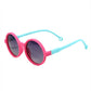 Pink Frame with Teal Arms, Anti Ultraviolet Girls Sunglasses for Toddlers with Hardcase Storage - Little Surprise Box