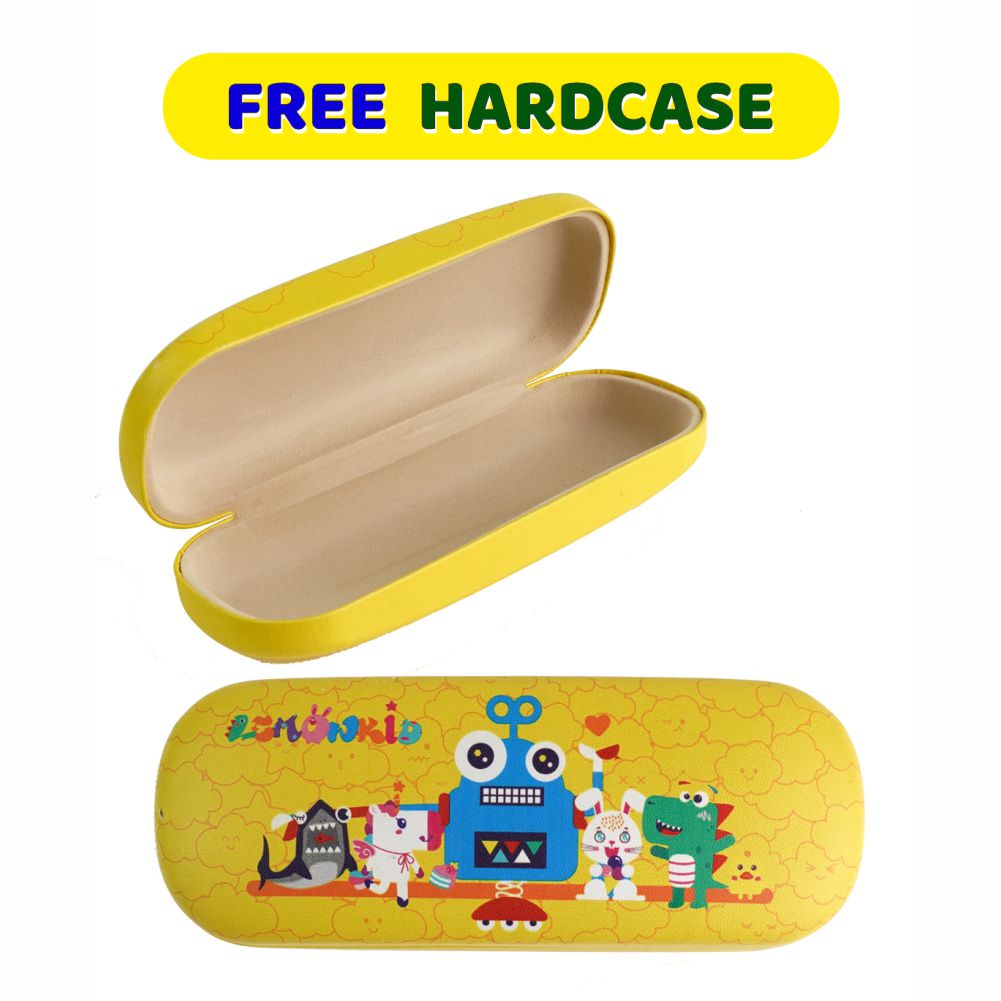 Pink Frame with Teal Arms, Anti Ultraviolet Girls Sunglasses for Toddlers with Hardcase Storage - Little Surprise Box