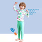 2 Pcs Mint Green Dino Top & Leggings Set, Kids Swimwear with Free Wash Bag & Free Swim Detergent - Little Surprise Box