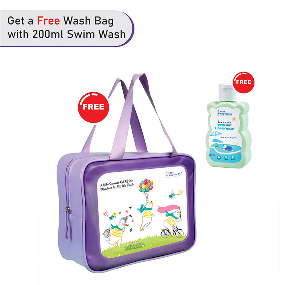 2 Pcs 3D Crocodile T-shirt & Shorts Set, Kids Swimwear with matching Swim Cap, plus Free Wash Bag & Free Swim Detergent -