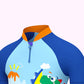 3d Tail Blue Surfing Dino Kids Swimwear with matching Swim Cap & Free Washbag - Little Surprise Box