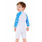 Blue Daddy Dino, Toddlers & Kids Swimwear with matching Hat, Free Wash Bag & Free Swim Detergent - Little Surprise Box