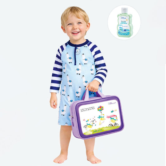 Blue Lhama, Toddlers & Kids Swimwear with Free Wash Bag & Free Swim Detergent - Little Surprise Box