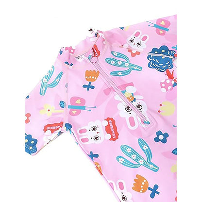 Pink Bunny Kids Swimwear UPF 50+ with matching Swim Cap & Free Washbag - Little Surprise Box