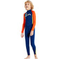 Full Length Dive Navy & Orange Printed Kids Swimwear In Upf 50+ Fabric with Free Washbag - Little Surprise Box