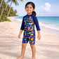 Fish Sea Print Toddlers & Kids Swimwear with Free Wash Bag & Free Swim Detergent - Little Surprise Box