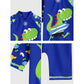 Green Blue Dino Splash, Toddlers & Kids Swimwear with long Cap Free Wash Bag & Free Swim Detergent - Little Surprise Box