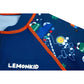 Dark Blue Geometric Alligator Kids Swimwear UPF 50+ with matching Swim Cap & Free Washbag - Little Surprise Box