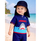 Jawws Shark, Toddlers & Kids Swimwear with long Cap Free Wash Bag & Free Swim Detergent - Little Surprise Box