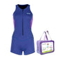 Dive Navy & Purple, Sleevless 2 mm Neoprene Teens & Adults Women's Swimsuit with Free Washbag-Small - Little Surprise Box