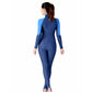 Full Length Navy Blue Stirrup Foot Loop, Teens and Womens Swimwear in UPF 50+ with Free Washbag - Little Surprise Box
