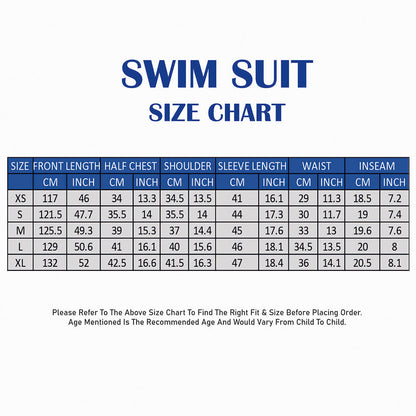 Full Length Navy Blue Stirrup Foot Loop, Teens and Womens Swimwear in UPF 50+ with Free Washbag - Little Surprise Box