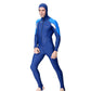 Full-Length Navy Blue Hood & Stirrup Foot Loop, Teens and Mens Swimwear in UPF 50+ with Free Washbag - Little Surprise Box