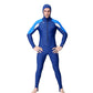 Full-Length Navy Blue Hood & Stirrup Foot Loop, Teens and Mens Swimwear in UPF 50+ with Free Washbag - Little Surprise Box