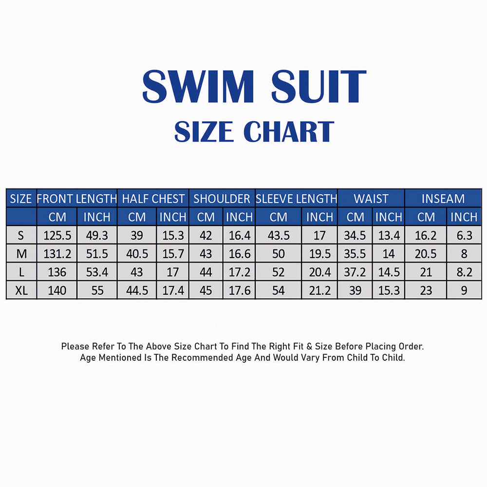 Full-Length Navy Blue Hood & Stirrup Foot Loop, Teens and Mens Swimwear in UPF 50+ with Free Washbag - Little Surprise Box