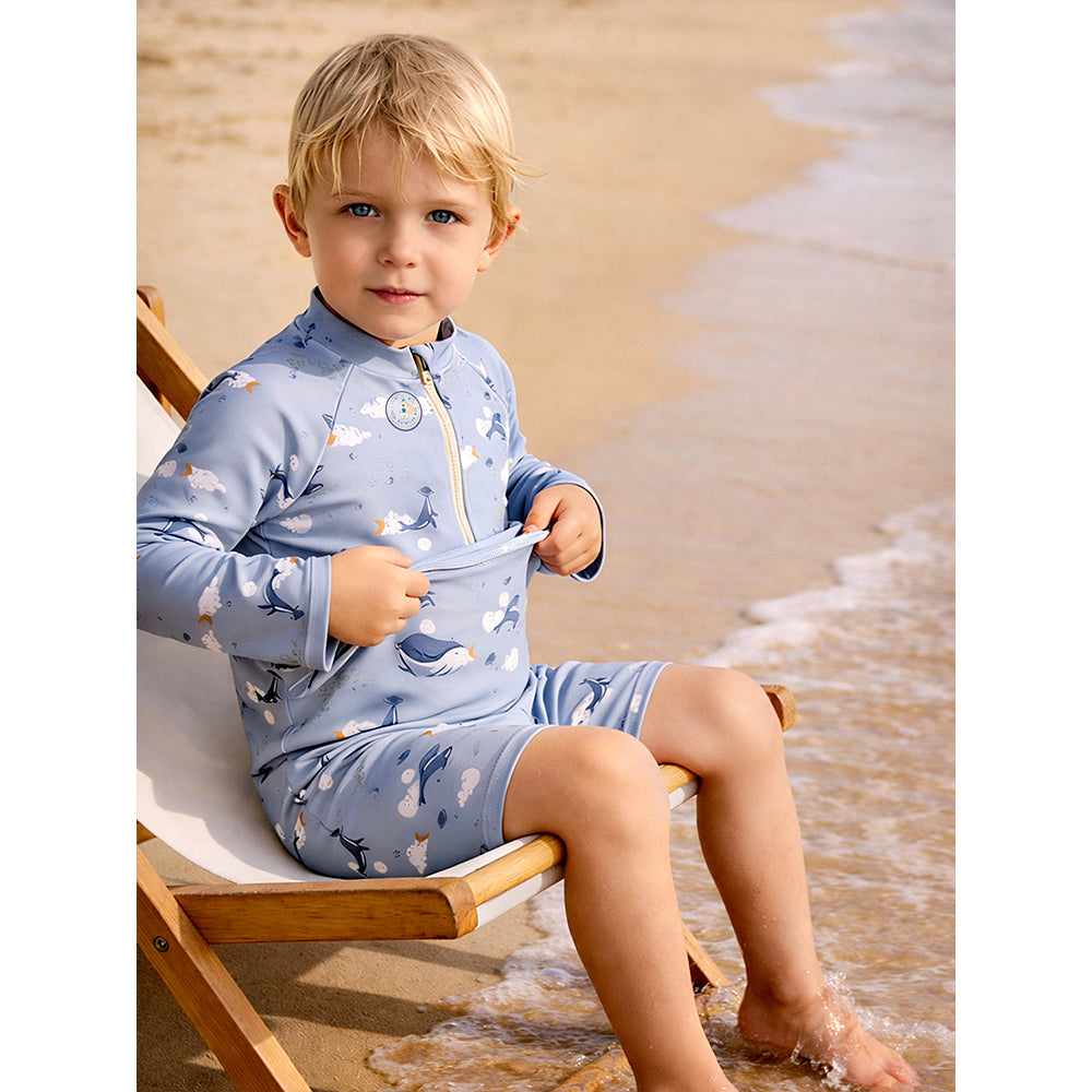 Ocean Dolphins Toddlers & Kids Swimwear with matching Swim Cap, plus Free Wash Bag & Free Swim Detergent - Little Surprise