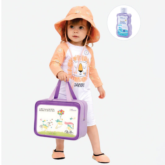 Orange Roar Lion, Toddlers & Kids Swimwear with matching Hat, Free Wash Bag & Free Swim Detergent - Little Surprise Box