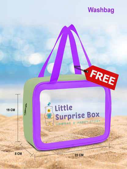 Pink Fruits and Rainbow Kids Swimwear UPF 50+ with matching Swim Cap & Free Washbag - Little Surprise Box
