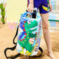 Blue Dino Big Size Clip on & Backpack style Waterproof Swimming Bag/ Beach Bag - Little Surprise Box