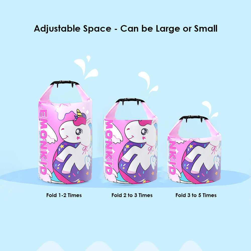 Pink Uni Big Size Clip on & Backpack style Waterproof Swimming Bag/ Beach Bag - Little Surprise Box