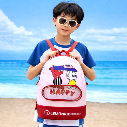 Doggy & Bunny with Surfbaord, Kids Waterproof Swimming Bag/ Beach Bag - Little Surprise Box