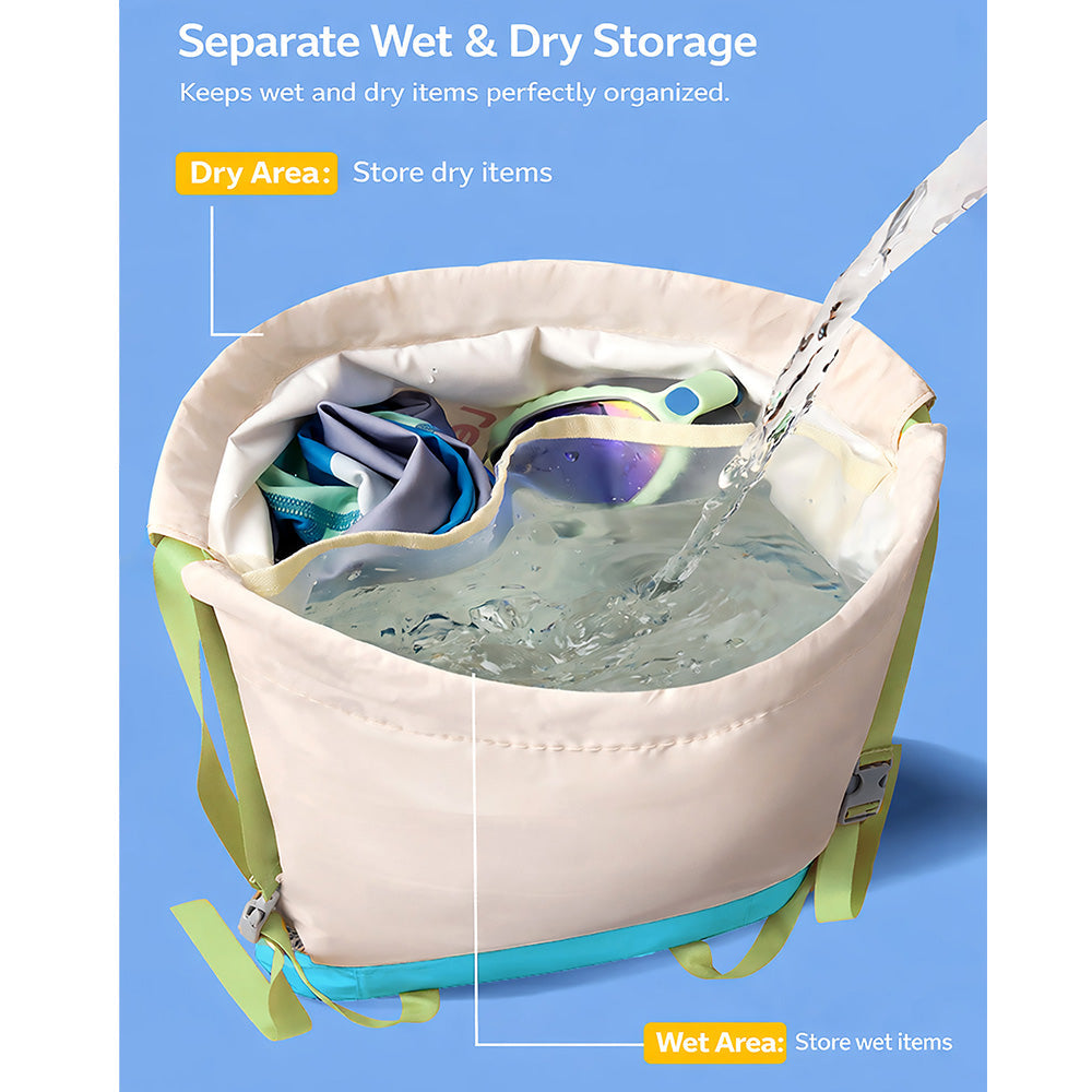 Beige Ice Cream Kids Waterproof Swimming Bag/ Beach Bag - Little Surprise Box