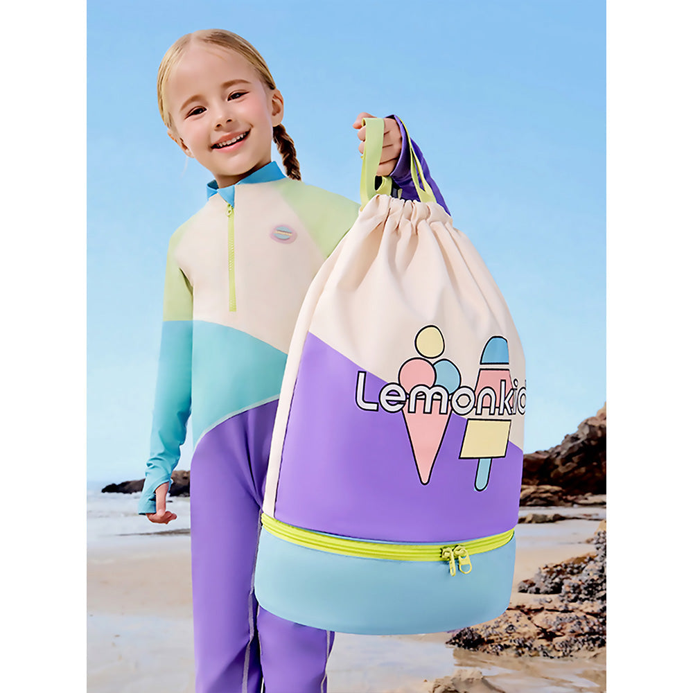 Beige Ice Cream Kids Waterproof Swimming Bag/ Beach Bag - Little Surprise Box