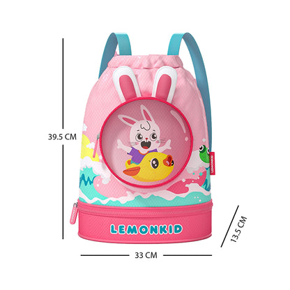 Pink Kids Bunny ears, waterproof Swimming Bag/Beach Bag - Little Surprise Box
