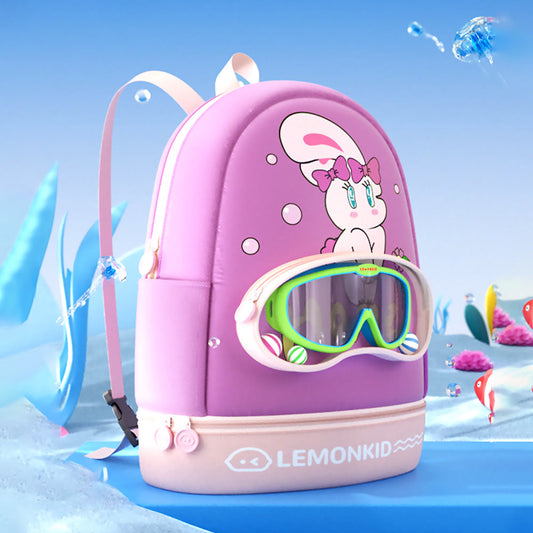 Purple & Pink Bunny Kids Waterproof Swimming Bag/ Beach Bag - Little Surprise Box