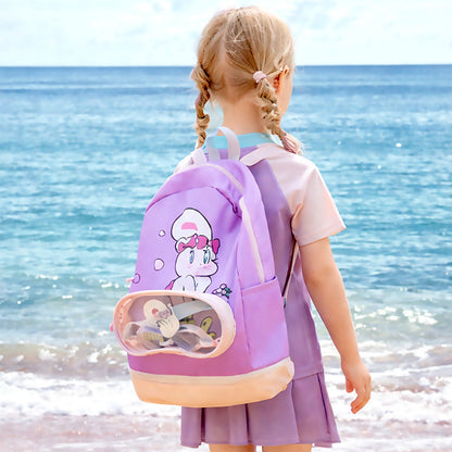 Purple & Pink Bunny Kids Waterproof Swimming Bag/ Beach Bag - Little Surprise Box