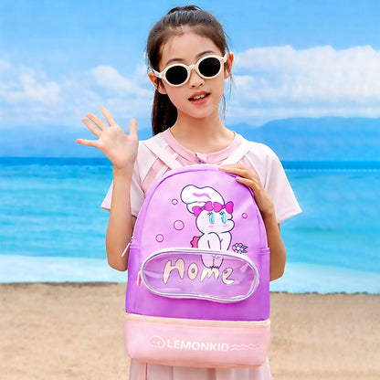 Purple & Pink Bunny Kids Waterproof Swimming Bag/ Beach Bag - Little Surprise Box