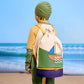 Beige Sailboat Kids Waterproof Swimming Bag/ Beach Bag - Little Surprise Box