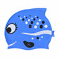 Black Polka Blue Fishy, Silicone Kids Swim Cap, 5 years -15 years - Little Surprise Box