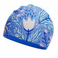 Blue Leaf & Bloom theme Swimming Cap for Kids and Adults, 12 years and above. - Little Surprise Box