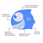 Blue & White Jaw Fish, Silicone Kids Swim Cap, 5 years -15 years - Little Surprise Box