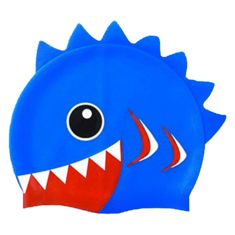 3d Cobalt Blue Red Wrinkle, Silicone Kids Swim Cap, 5 years - 15 years - Little Surprise Box