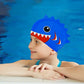 3d Cobalt Blue Red Wrinkle, Silicone Kids Swim Cap, 5 years - 15 years - Little Surprise Box