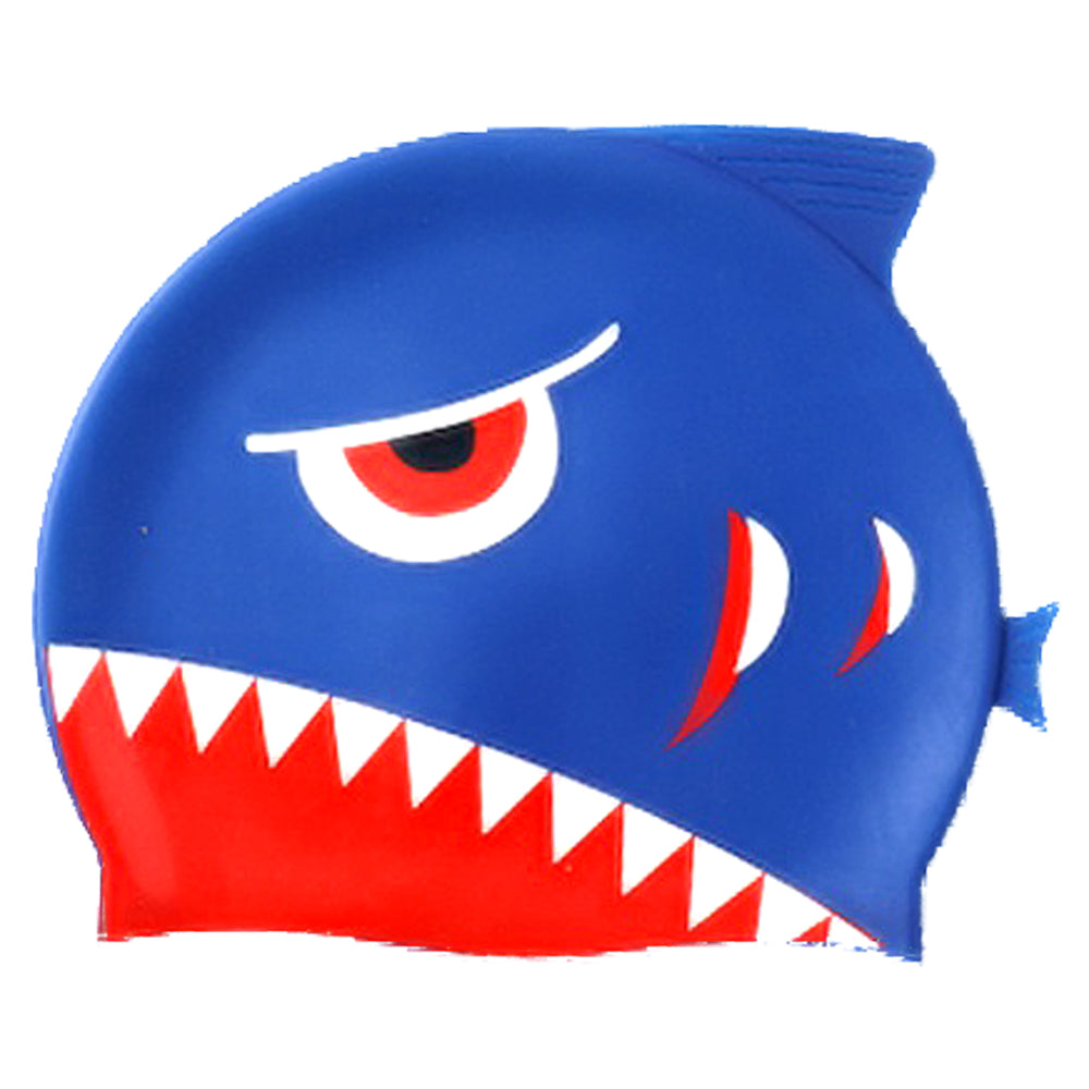 3d Navy Blue Red Eye Wrinkle, Silicone Kids Swim Cap, 5 years - 15 years - Little Surprise Box