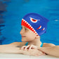 3d Navy Blue Red Eye Wrinkle, Silicone Kids Swim Cap, 5 years - 15 years - Little Surprise Box