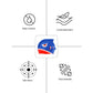 3d Navy Blue Red Eye Wrinkle, Silicone Kids Swim Cap, 5 years - 15 years - Little Surprise Box