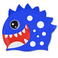 3d White Polka Cobalt Blue, Silicone Kids Swim Cap, 5 years - 15 years - Little Surprise Box