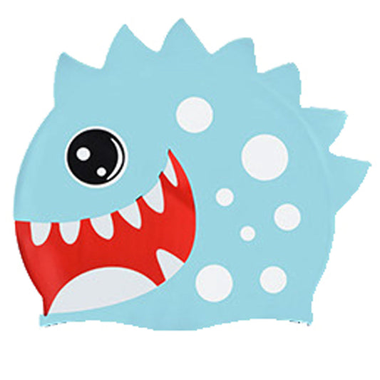 3d White Polka Mint, Silicone Kids Swim Cap, 5 years -15 years - Little Surprise Box
