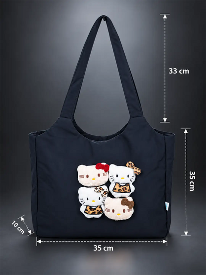 Black 3D Kitties Tote Bag