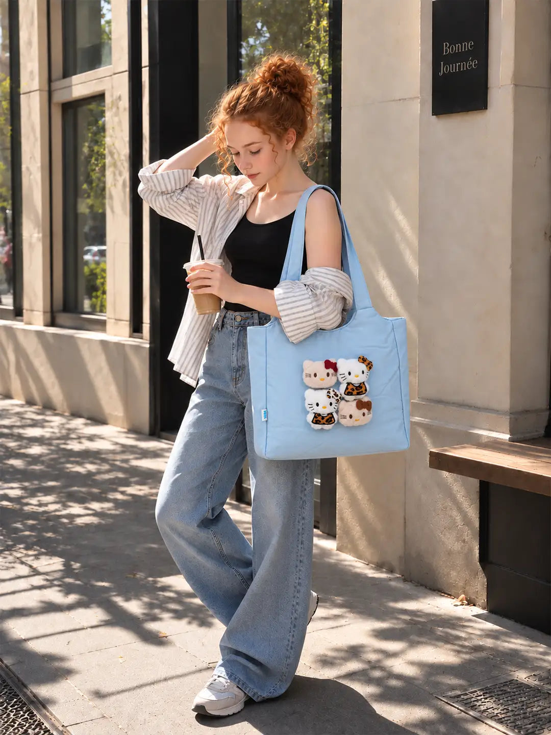 Blue 3D Kitties Tote Bag