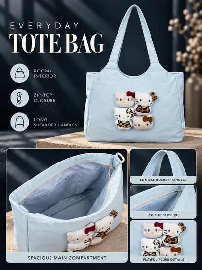 Blue 3D Kitties Tote Bag