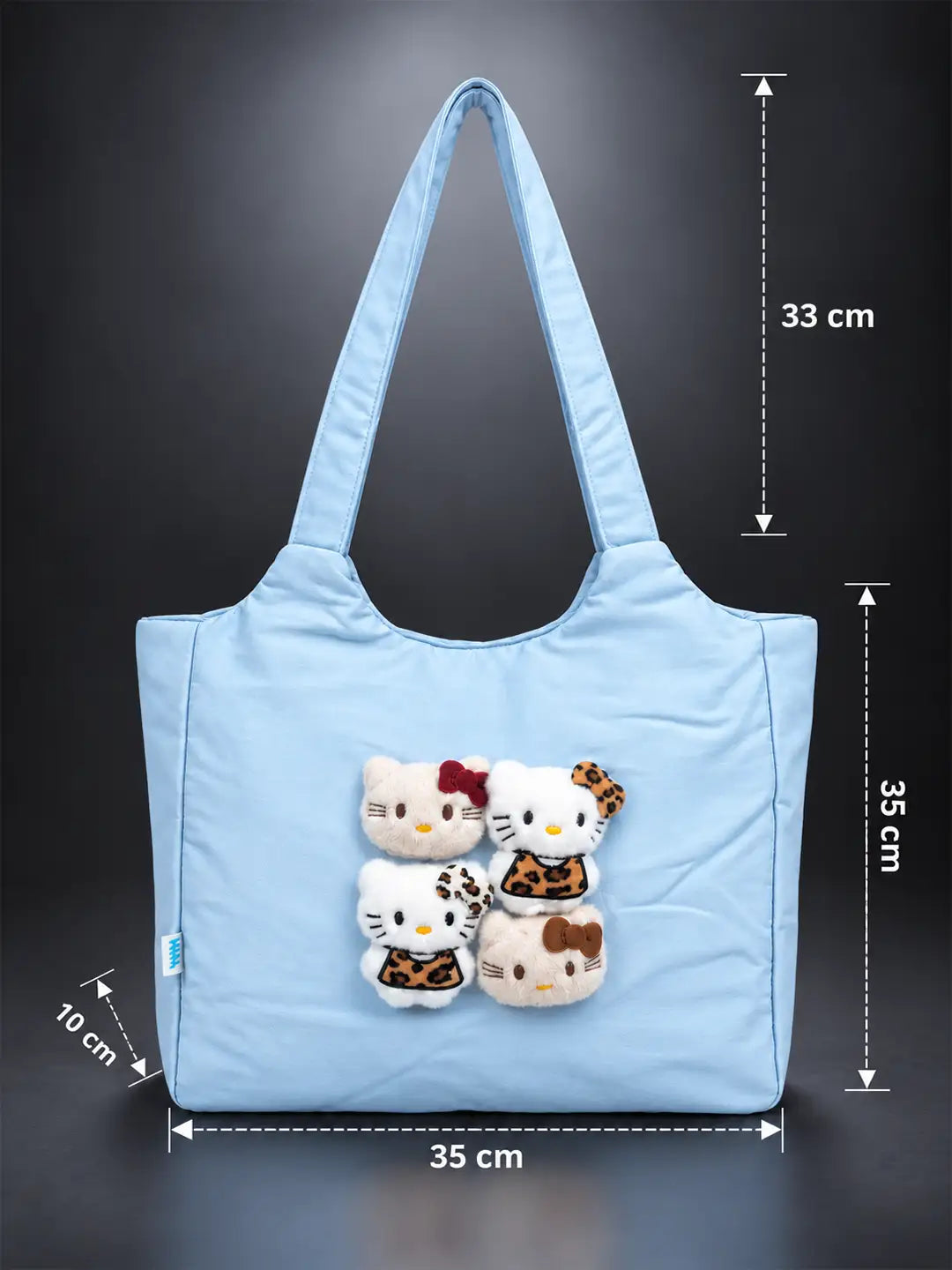 Blue 3D Kitties Tote Bag