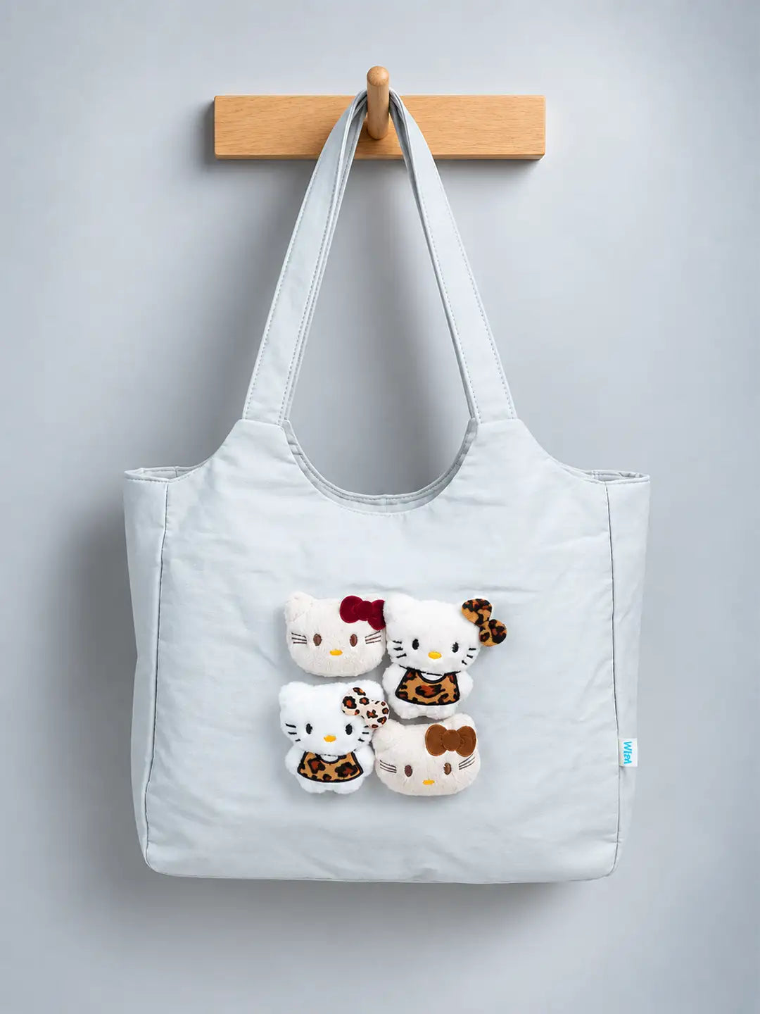Grey 3D Kitties Tote Bag