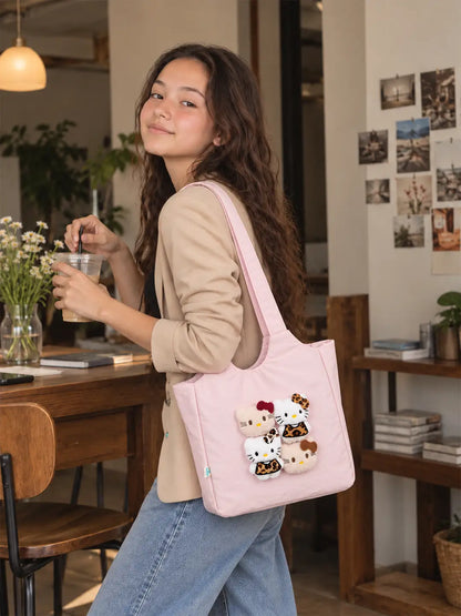 Pink 3D Kitties Tote Bag