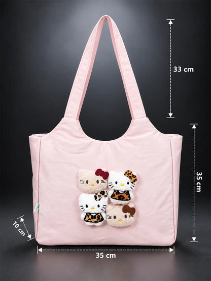Pink 3D Kitties Tote Bag