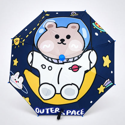 Bear Space with Shutter style cover Kids-Umbrella 6-12Y